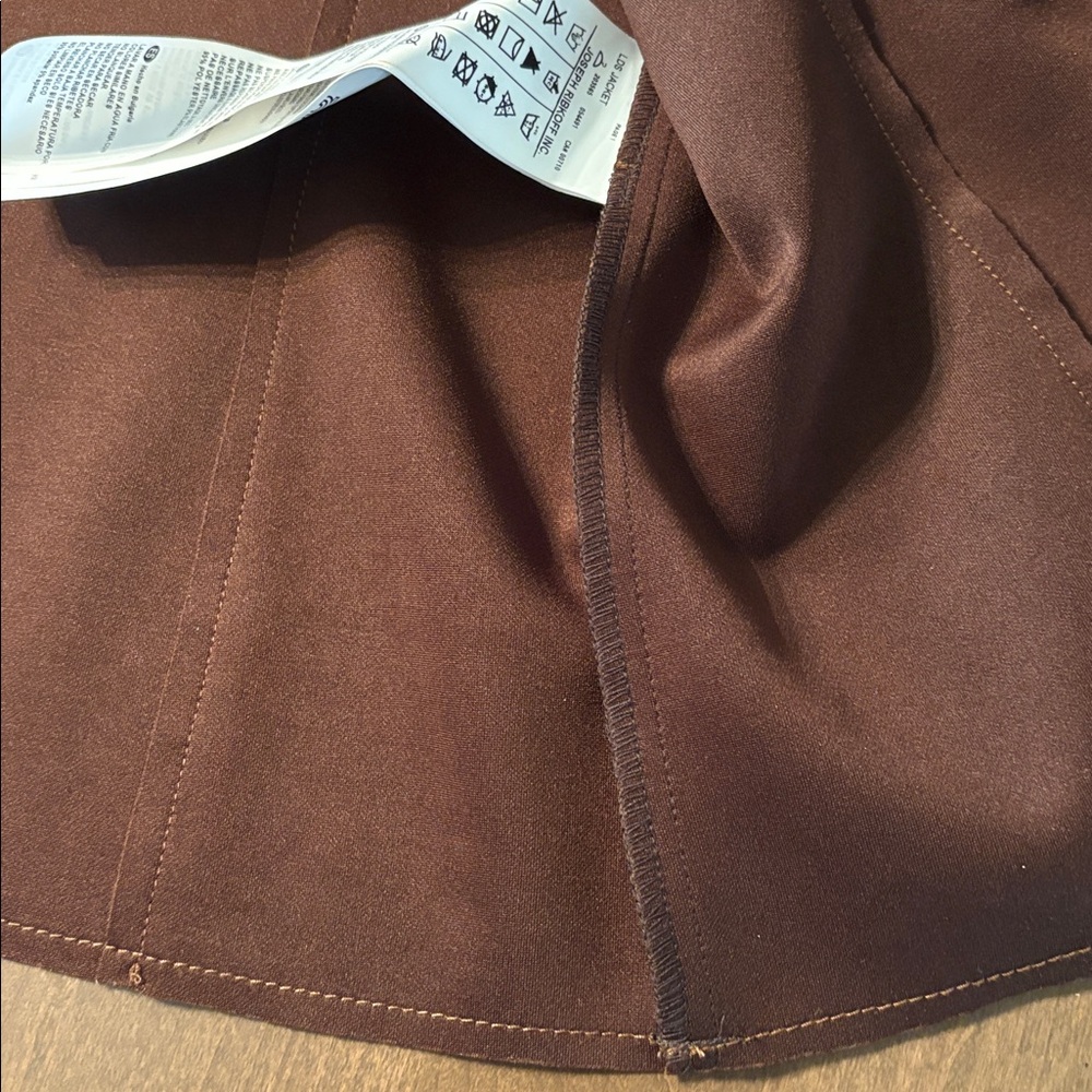 NWT Stunning Joseph Ribkoff Jacket-Suede Look Brown Cropped Jacket Sz4 - Picture 17 of 17